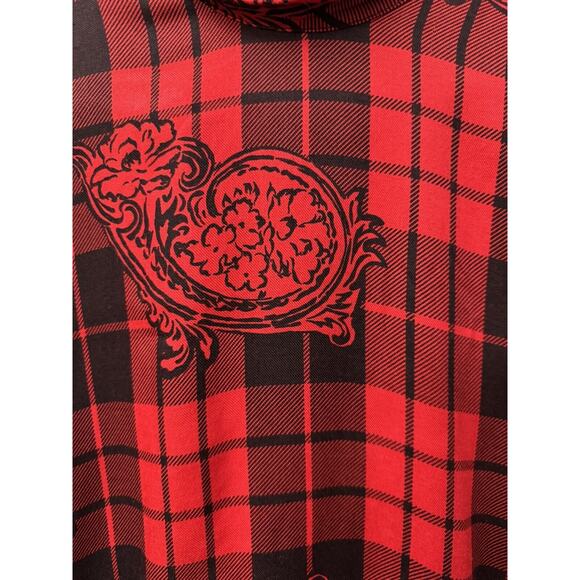 Vintage JH Collectibles Womens Red Plaid Shirt Blouse Top Sz 10 Wool blend - Picture 4 of 6